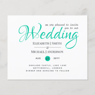 Convites de casamento TIPOGRAHY Orçamentário - TEA