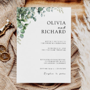 Convites de casamento verde