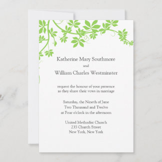 Convites De Casamento Verde Branco E Claro