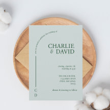 Convites de casamento verdes e meraldas