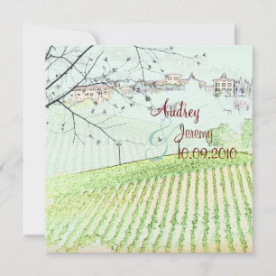 Convites de casamento/vinha vintage da Toscana