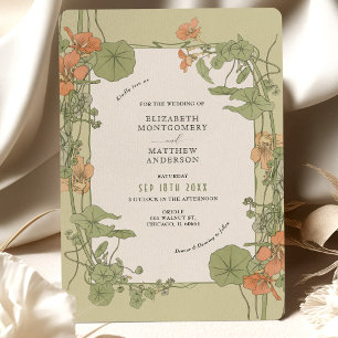 Convites de Casamento Vintage Art Nouveau por Foor