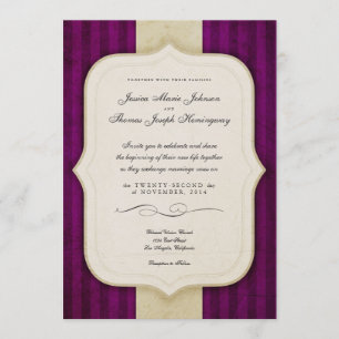 Convites de casamento Vintage Charm Ivory & EggPla