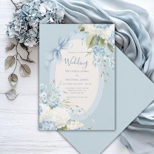 Convites de Casamento Vintage Elegantes Hortênsias