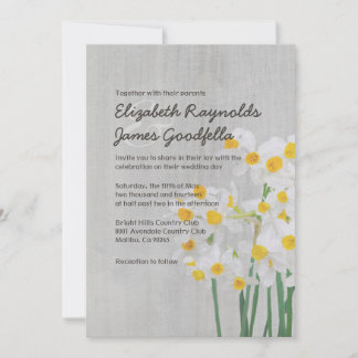 Convites de Casamento Vintage Narciso