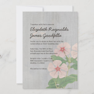 Convites de Casamento Vintage Periwinkle