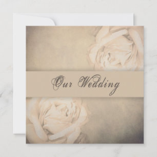 Convites de Casamento - Vintage - Rosa