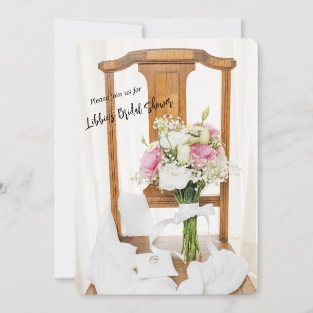 Convites De Casamentos De Chá de panela Branco (Frente)