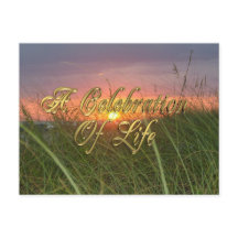 Convites de celebração da vida Pôr do sol