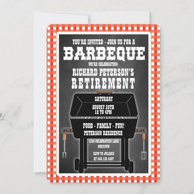 Convites de Celebração de Churrasco (Frente)