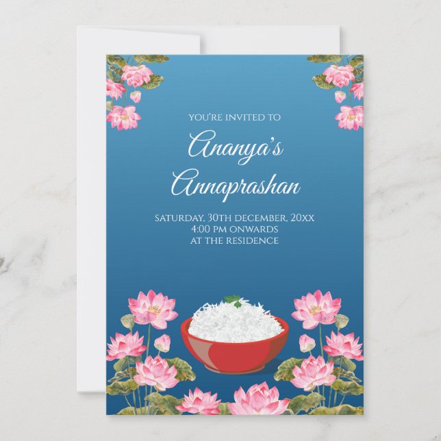 convites de cerimônia de Arroz Indiano & convites  (Frente)