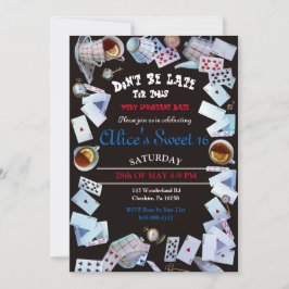 Convites de chá da tarde da Alice no País das Mara