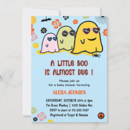 Convites de Chá de Bebê de Halloween Pequeno boo