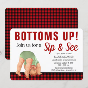 Convites de Chá de Bebê para Menino Sip and See