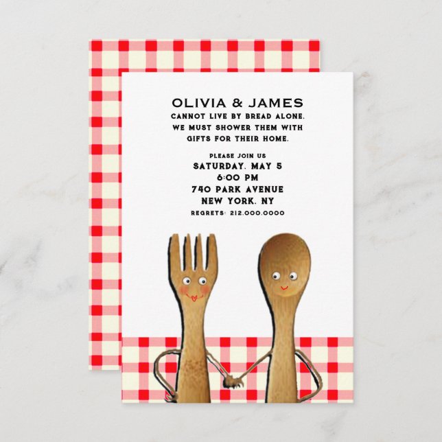 Convites de Chá de Casal (Frente/Verso)