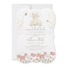 Convites de Chá de Noiva Floral Bride to Bee
