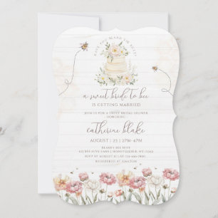 Convites de Chá de Noiva Floral Bride to Bee