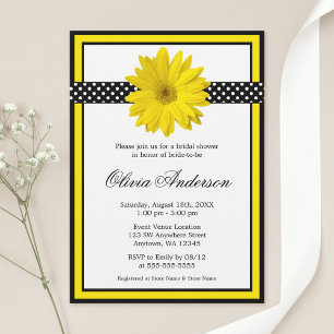 Convites de chá de panela Bolinhas Amarelos