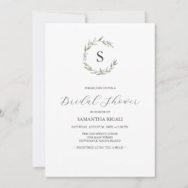 Convites de chá de panela Botânicos de inverno