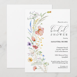 Convites de chá de panela Chic Wildflower