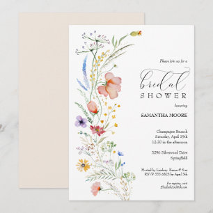 Convites de chá de panela Chic Wildflower