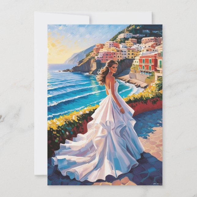 convites de chá de panela costeiros amalfi (Frente)