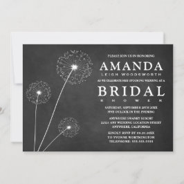 Convites de chá de panela Dandelion Chalkboard