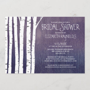 Convites de chá de panela de Árvore de Birch Vinta