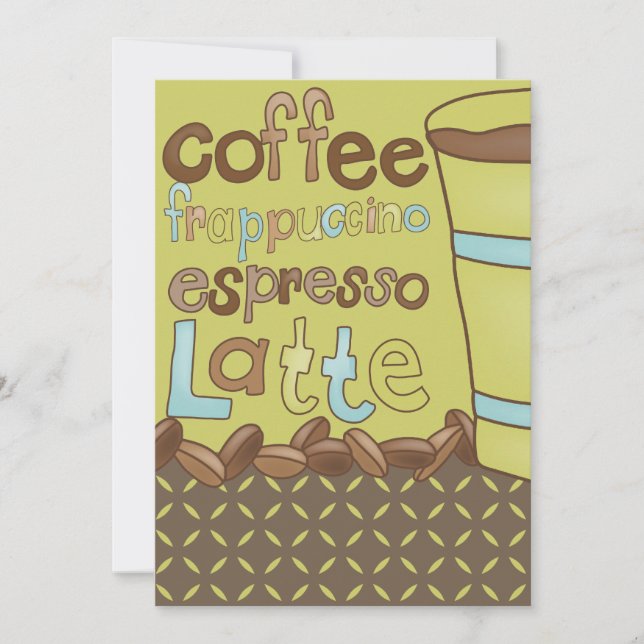 Convites de chá de panela de café (Frente)