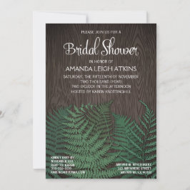 Convites de chá de panela de Casamento Rustic Fern