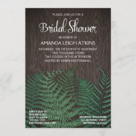Convites de chá de panela de Casamento Rustic Fern