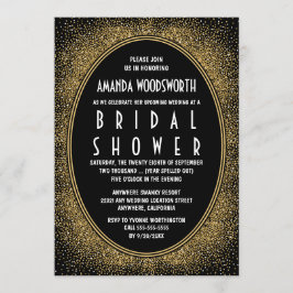 Convites de chá de panela de Deco de Arte Preta e 