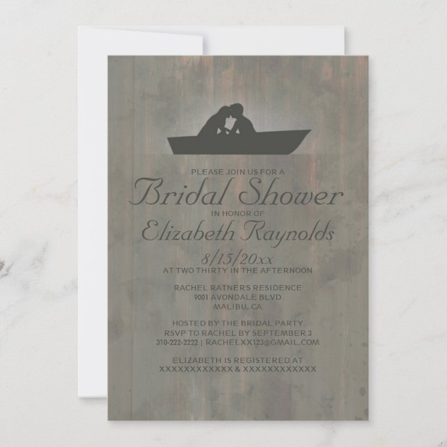 Convites de chá de panela de embarcações (Frente)