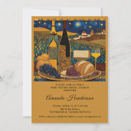 Convites de chá de panela de Provando de vinho