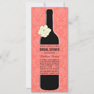 Convites de chá de panela de vinho elegantes