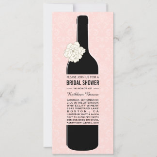 Convites de chá de panela de vinho elegantes