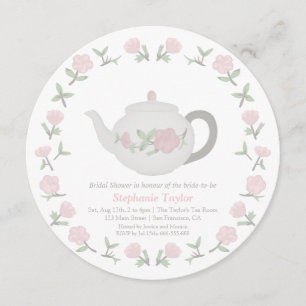 Convites de chá de panela do Floral Tea Party