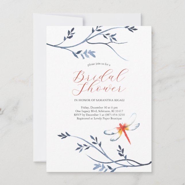 Convites de chá de panela do Garden Party (Frente)