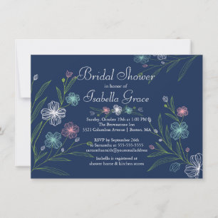 Convites de chá de panela florais das Flores Mode