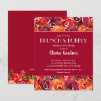 Convites de chá de panela Florais de Aquarela Orça