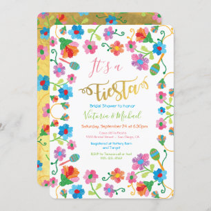 Convites de chá de panela mexicanos Fiesta