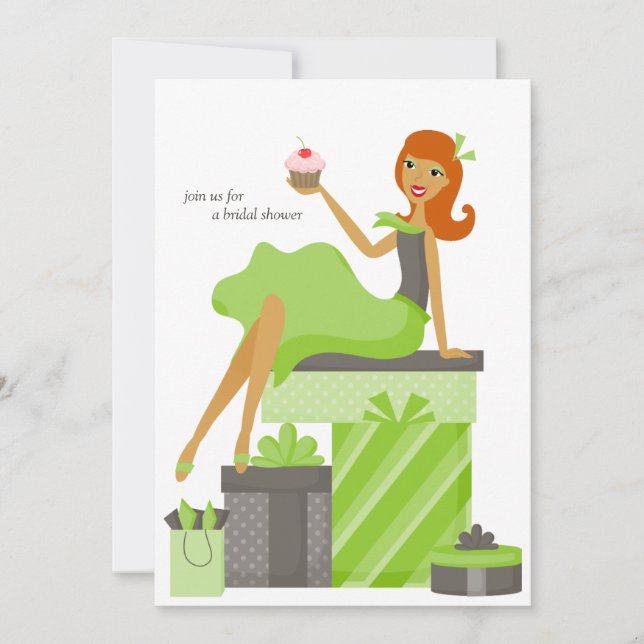 Convites de chá de panela {Noiva de Cabeça Vermelh (Frente)