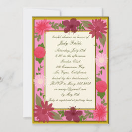 Convites de chá de panela Personalizados de Flores