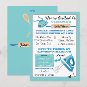 Convites de chá de panela Retro Kitchen