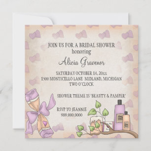Convites de chá de panela (Tema de Beleza e Pampe