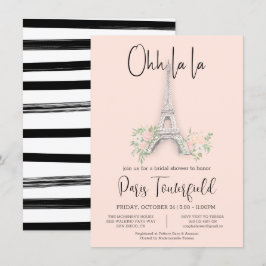 Convites de chá de panela temáticos de Paris