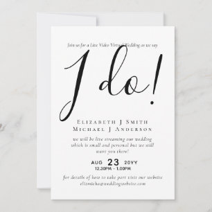 Convites de Chat de Vídeo Ao Vivo para Casamento o