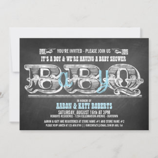 Convites de Churrasco de Baby Shower (menino)