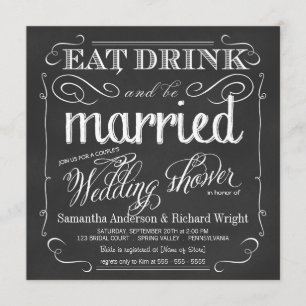 Convites de Churrasco de Casamento de Casal Elegan