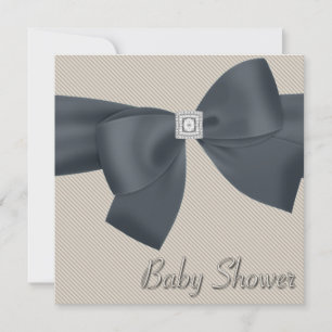 Convites de Chuveiro de Bebê Bege Elegantes